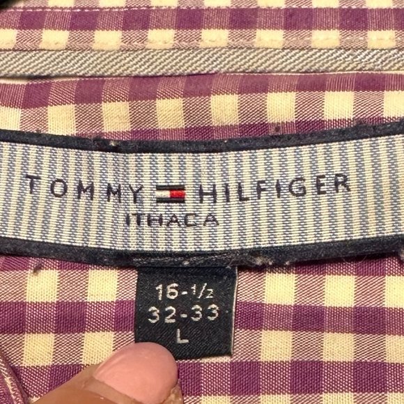 Purple Check Tommy Hilfiger Dress Shirt - Picture 3 of 3